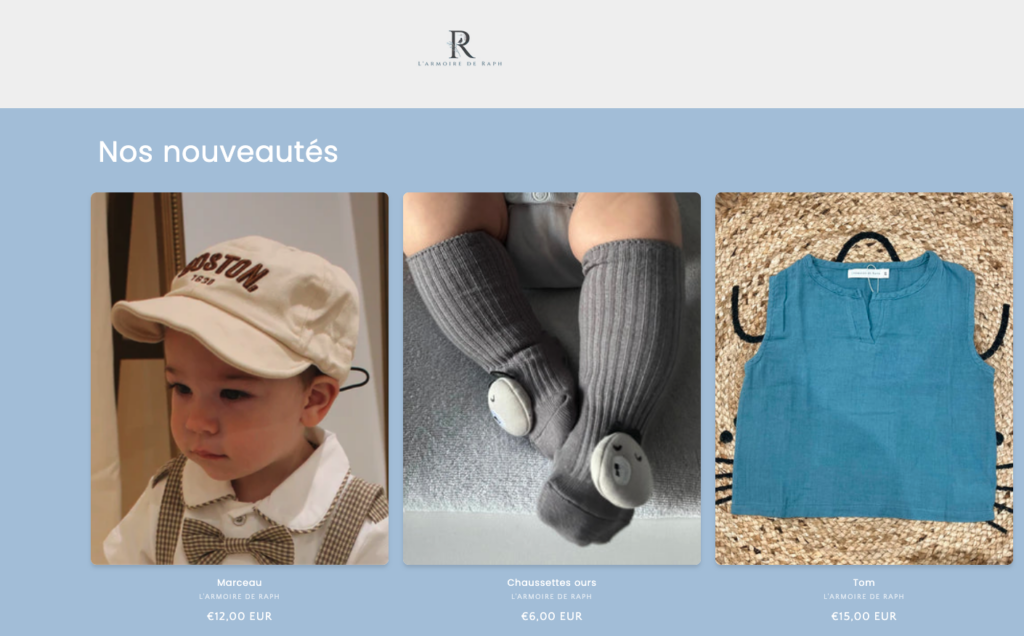 Section nouveautés de l'armoire de raph
