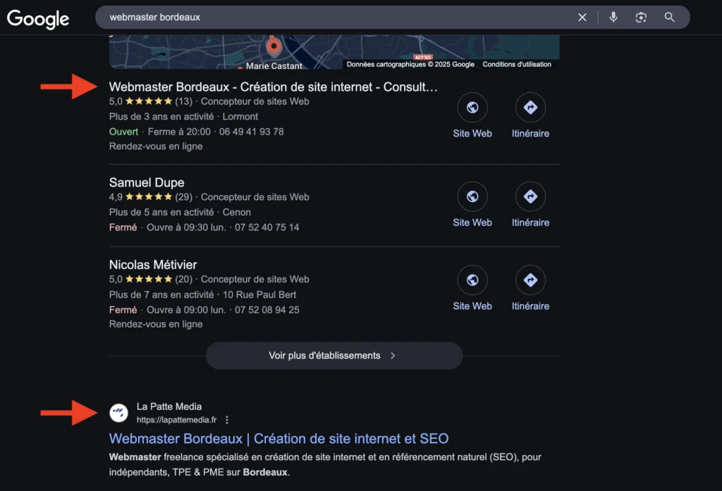 Position SEO de lapattemedia.fr